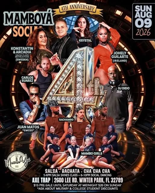 4 Years of MamboYá Social – Salsa in Winter Park, FL