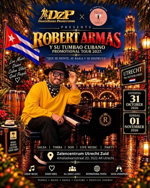 Robert Armas y Su Tumbao Cubano – Salsa in Utrecht, UT