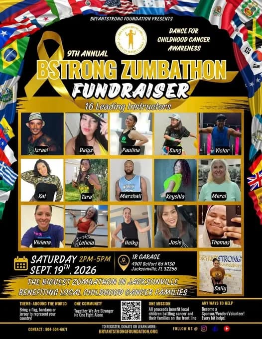 Hui Dance for Childhood Cancer Awareness Annual Bstrong Zumbathon Fundraiser – Zumba in Jacksonville, FL