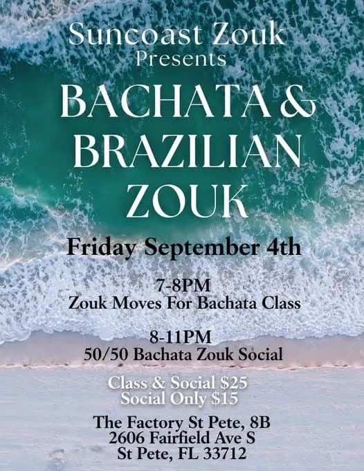 Bachata & Brazilian Zouk Class & Social – Bachata in St Pete, FL