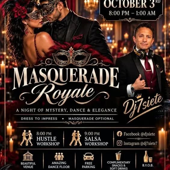 MASQUERADE ROYALE – Salsa in Boynton Beach, FL