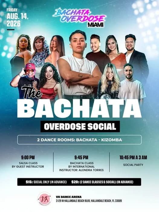 THE BACHATA OVERDOSE SOCIAL – Bachata in Hallandale Beach, FL