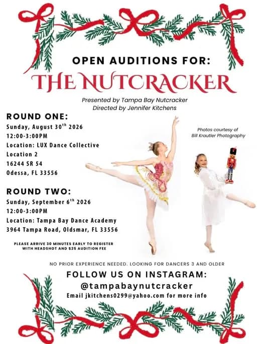 Auditions for The Nutcracker in Oldsmar, FL