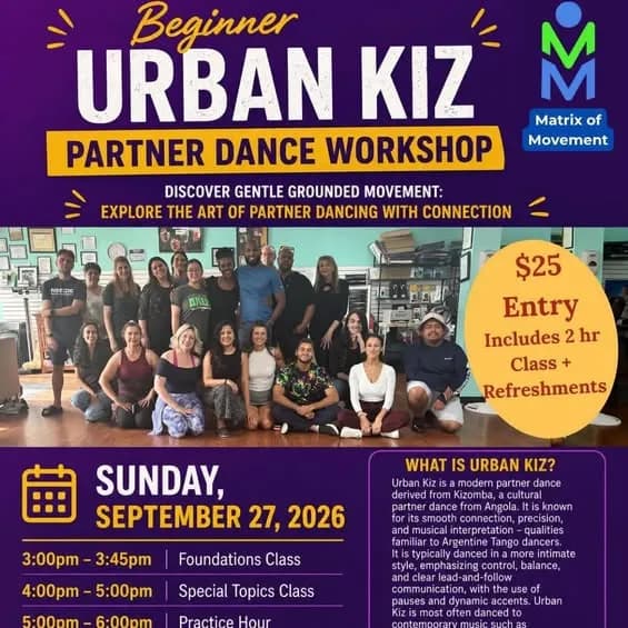 Beginner Urban Kiz Partner Dance Workshop – Kizomba