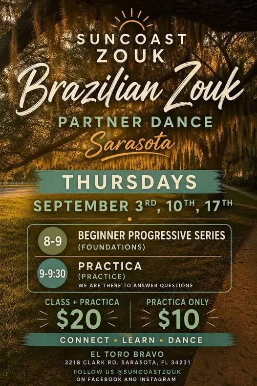 SUNCOAST ZOUK Brazilian Zouk Partner Dance – Brazilian Zouk in Sarasota, FL