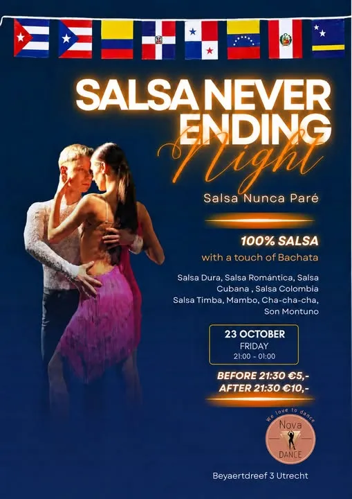 Salsa Never Ending Night – Salsa in Utrecht, UT