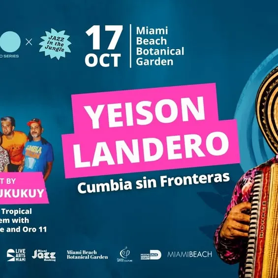 Cumbia with Yeison Landero + Sonora Tukukuy in Miami Beach, FL