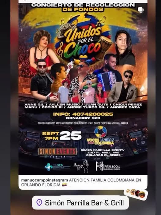Concierto de Recolección de Fondos in Orlando, FL