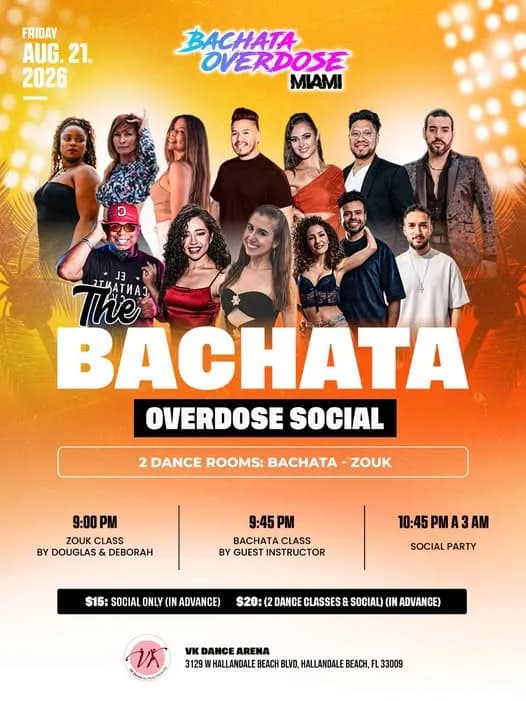 The Bachata Overdose Social – Bachata in Hallandale Beach, FL