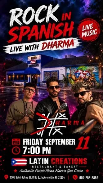 Rock in Spanish with Dharma in Jacksonville, FL