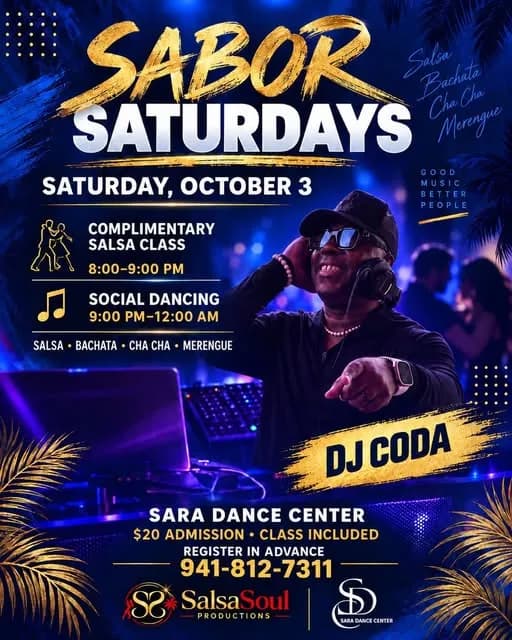 Sabor Saturdays – Salsa in Sarasota, FL
