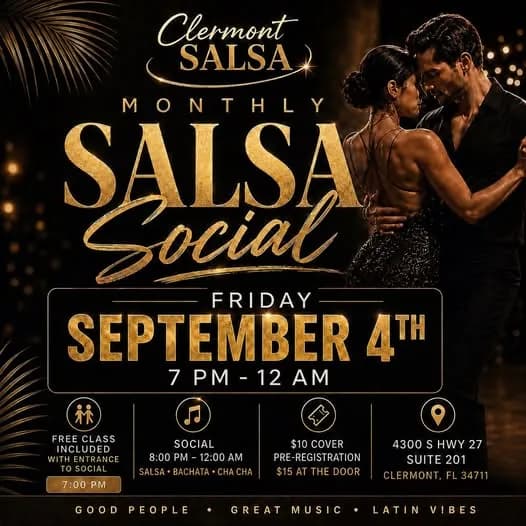Clermont Salsa Monthly Social – Salsa in Clermont, FL