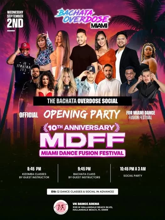 Bachata Overdose - Miami Dance Fusion Festival Opening Party – Bachata in Hallandale Beach, FL