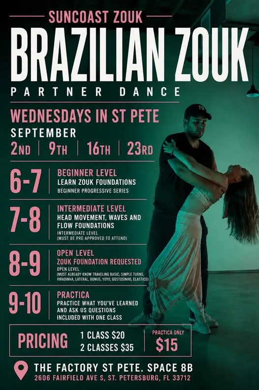 Suncoast Zouk Brazilian Zouk Partner Dance – Brazilian Zouk in St. Petersburg, FL