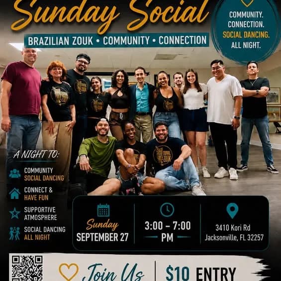 Sunday Social – Brazilian Zouk in Jacksonville, FL