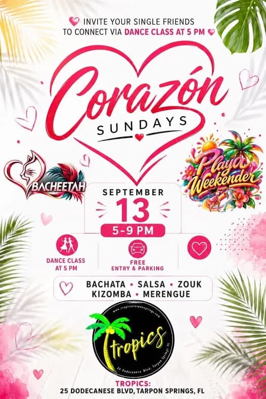 Corazón Sundays – Bachata in Tarpon Springs, FL