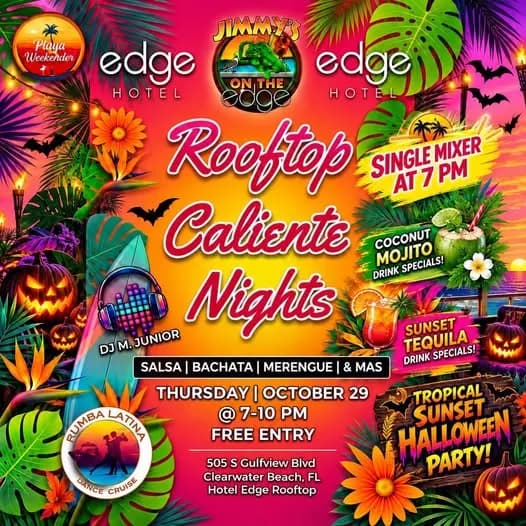 ROOFTOP CALIENTE NIGHTS — HALLOWEEN EDITION! – Salsa in Clearwater Beach, FL