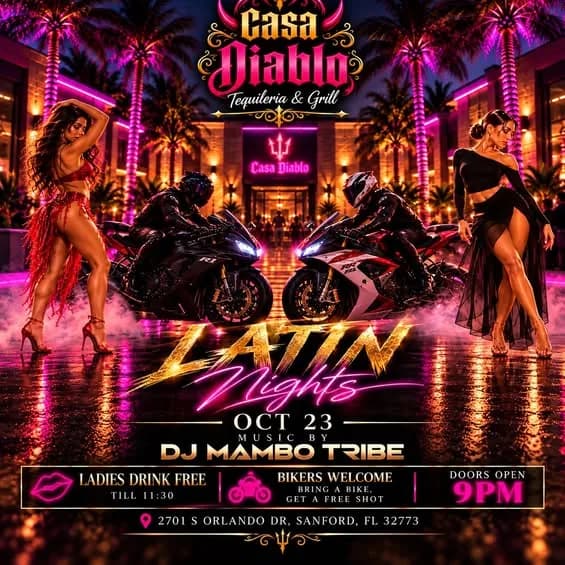 LATIN NIGHT AT CASA DIABLO – Salsa in Sanford, FL