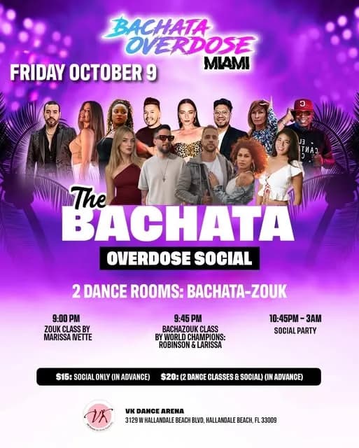 The Bachata Overdose Social – Bachata in Hallandale Beach, FL